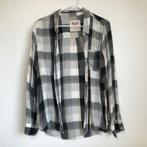 Black and White Plaid Shirt